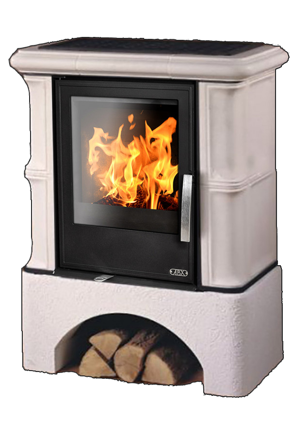 abx_bavaria_belyi_tsokol_ahorn1 Кафельная печь-камин ABX Bavaria с белым цоколем цвет ахорн