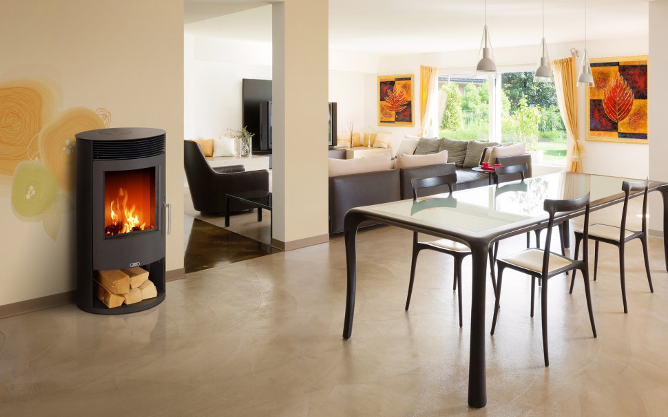 Кафельная печь-камин ABX Tartu 5 в интерьере