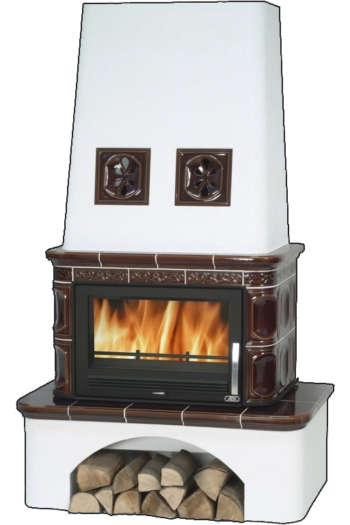 Кафельная печь-камин ABX Laponie цвет коричневый