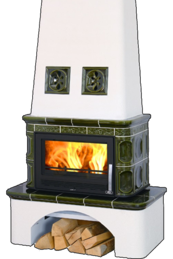 abx_laponie_zelenaya Кафельная печь-камин ABX Laponie цвет зеленый
