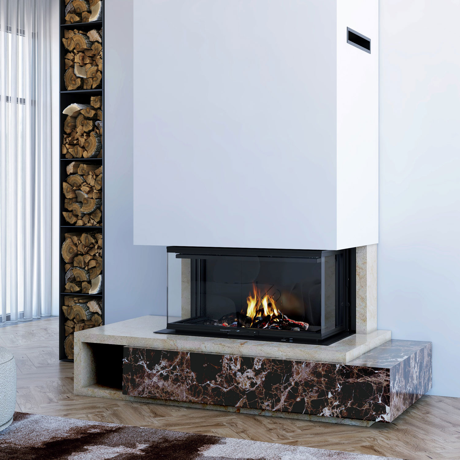 stav-3vf1000b-interior Каминная топка STAV 3VF 1000B