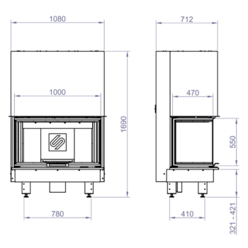 stav-3vf_1000wbg-r Каминная топка STAV 3VF