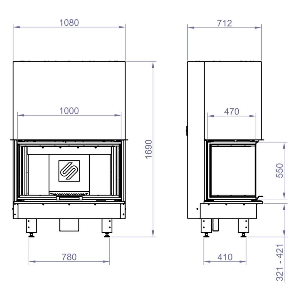 stav-3vf_1000wbg-r Каминная топка STAV 3VF