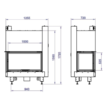 Каминная топка STAV CFL 1000