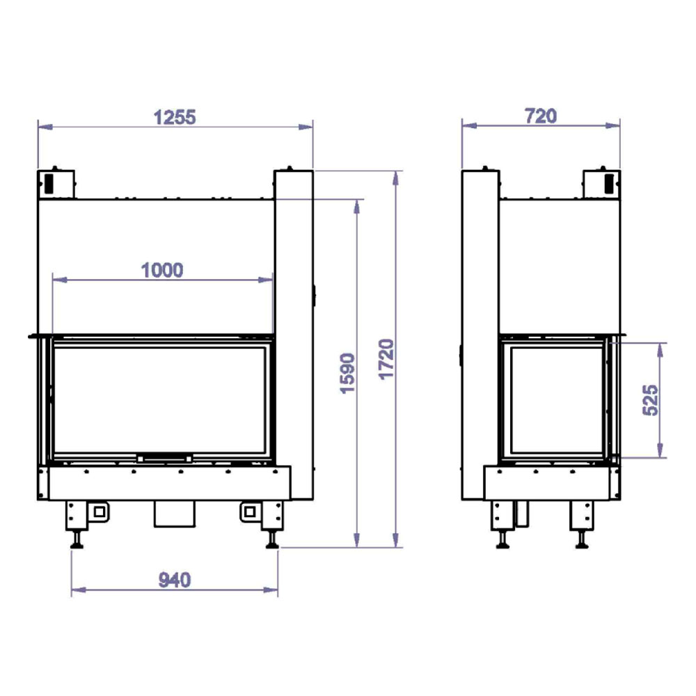 Каминная топка STAV CFL 1000