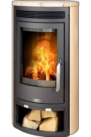 abx_arktis_4_brazilskii_peschanik Кафельная печь-камин ABX Arktis 4 цвет черная сталь и бразильский песчаник