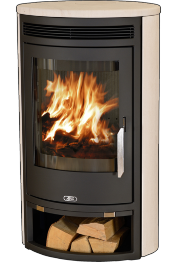 abx_arktis_4_mokka_krem Кафельная печь-камин ABX Arktis 4 цвет черная сталь и мокка крем