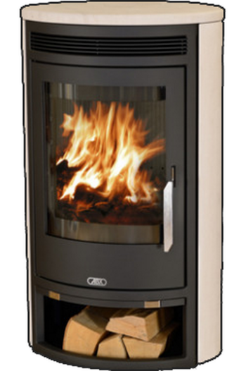 abx_arktis_8_mokka_krem Кафельная печь-камин ABX Arktis 8 цвет черная сталь и мокка крем