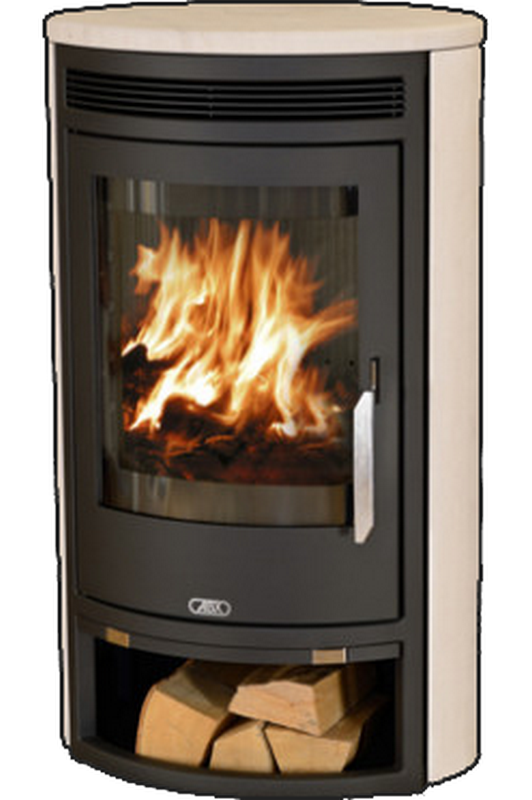 abx_arktis_8_mokka_krem Кафельная печь-камин ABX Arktis 8 цвет черная сталь и мокка крем