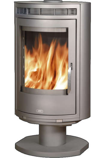 Кафельная печь-камин ABX Arktis 8 поворотный цвет серая сталь