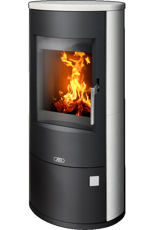 abx_aspen_5_mokka_krem Кафельная печь-камин ABX Aspen 5 цвет черная сталь и мокка крем