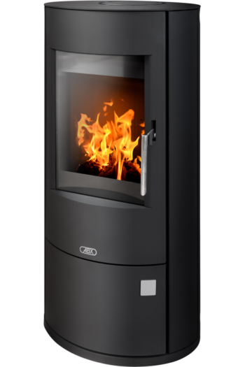 Кафельная печь-камин ABX Aspen 7 цвет черная сталь