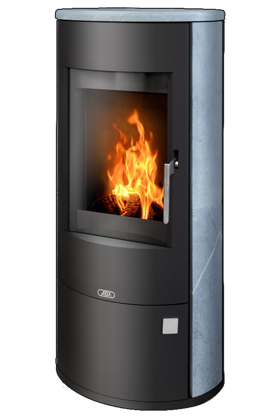 abx_aspen_7_talkohlorit Кафельная печь-камин ABX Aspen 7 цвет черная сталь и талькохлорит