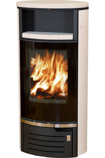 abx_atlantik_5_mokka_krem Кафельная печь-камин ABX Atlantik 5 цвет черная сталь и мокка крем