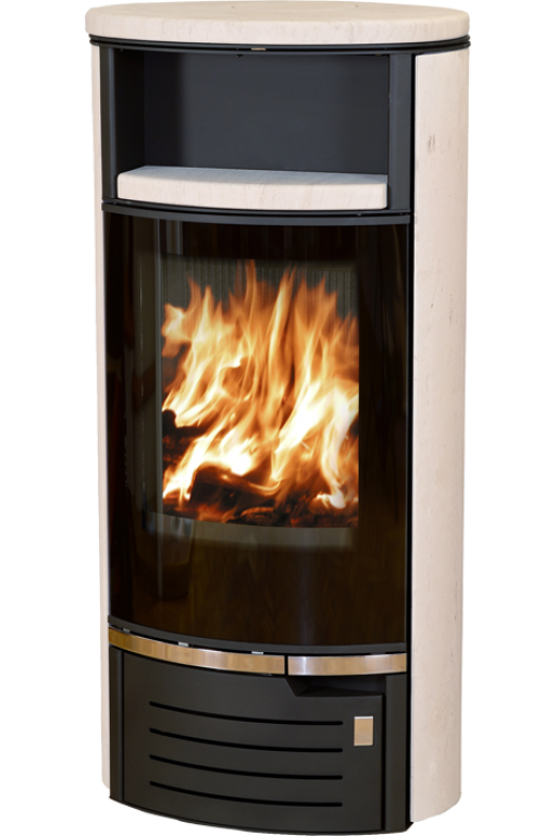 abx_atlantik_5_mokka_krem Кафельная печь-камин ABX Atlantik 5 цвет черная сталь и мокка крем
