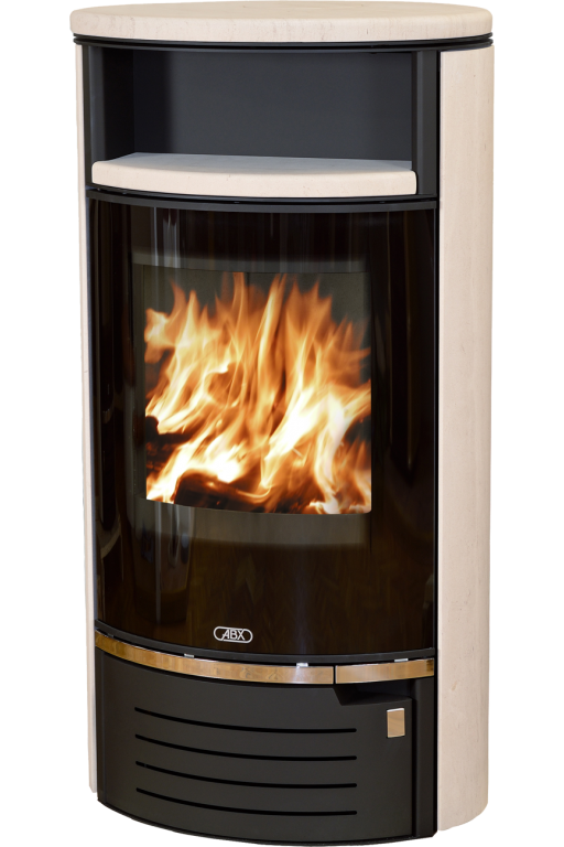 abx_atlantik_7_mokka_krem Кафельная печь-камин ABX Atlantik 7 цвет черная сталь и мокка крем