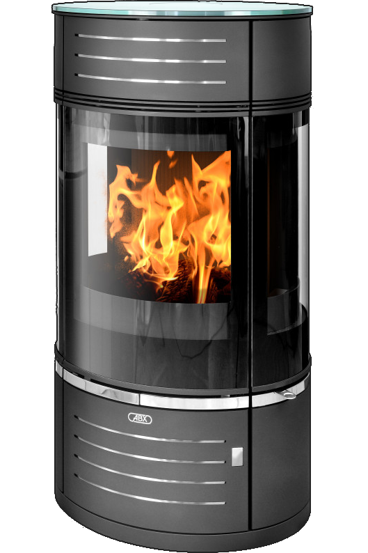 abx_atrium_7_chernaya_stal Печь-камин ABX Atrium 7 цвет черная сталь