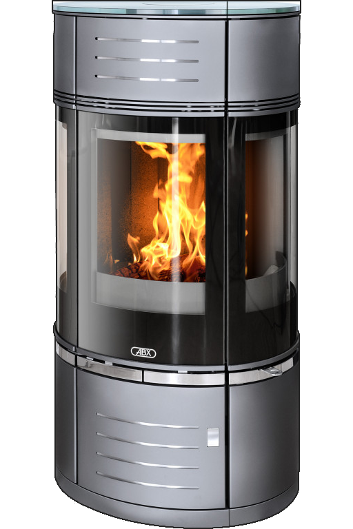 abx_atrium_7_seraya_stal Печь-камин ABX Atrium 7 цвет серая сталь