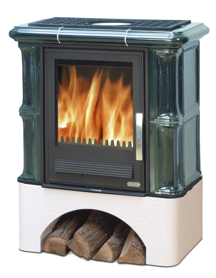 abx_bavaria_beliy_tsokol_butylochnoe_steklo Кафельная печь-камин ABX Bavaria с белым цоколем цвет бутылочное стекло