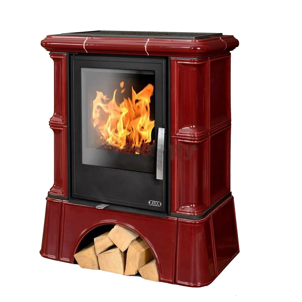abx_bavaria_kafelnyi_tsokol_bordo Кафельная печь-камин ABX Bavaria с кафельным цоколем цвет бордо