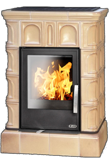 abx_britania_kafelnyi_tsokol_tabak Кафельная печь-камин ABX Britania с кафельным цоколем цвет табак