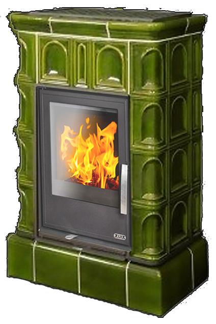 abx_britania_kafelnyi_tsokol_zelenaya Кафельная печь-камин ABX Britania с кафельным цоколем цвет зеленый