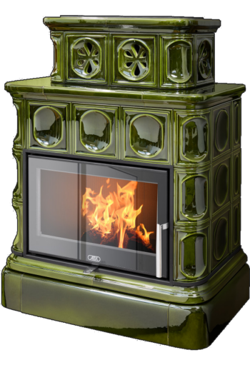 abx_karelie_exclusive_kafelnyi_tsokol_zelenaya Кафельная печь-камин ABX Karelie Exclusive с кафельным цоколем цвет зеленый