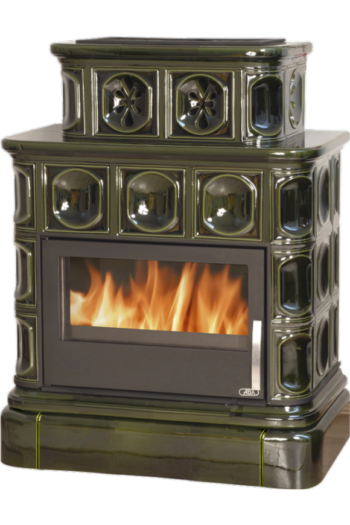 abx_karelie_kafelnyi_tsokol_zelenaya Кафельная печь-камин ABX Karelie с кафельным цоколем цвет зеленый