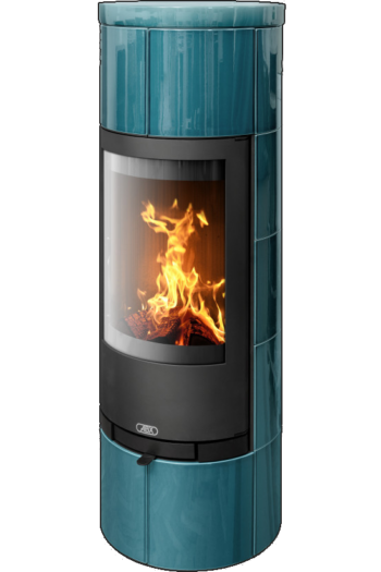 Кафельная печь-камин ABX Kastelie цвет аквамарин