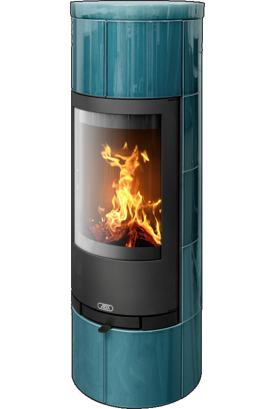 Кафельная печь-камин ABX Kastelie цвет аквамарин