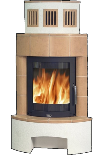 Кафельная печь-камин ABX Normandie цвет калифорния голд