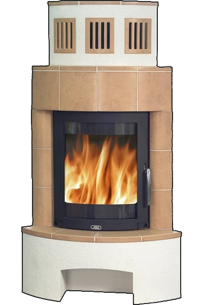 Кафельная печь-камин ABX Normandie цвет калифорния голд