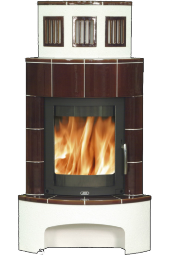 Кафельная печь-камин ABX Normandie цвет коричневый