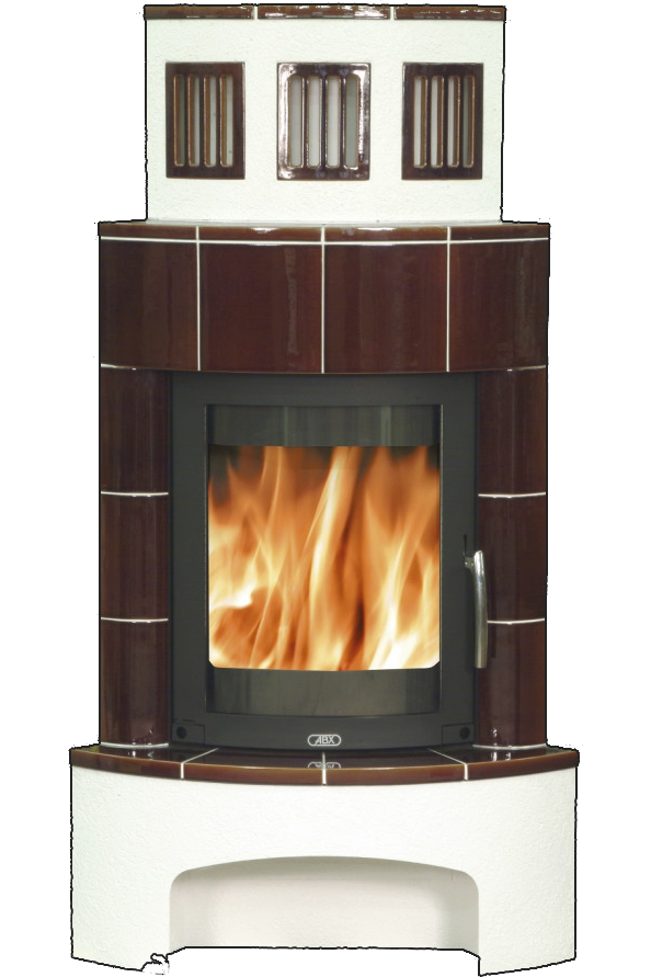 Кафельная печь-камин ABX Normandie цвет коричневый