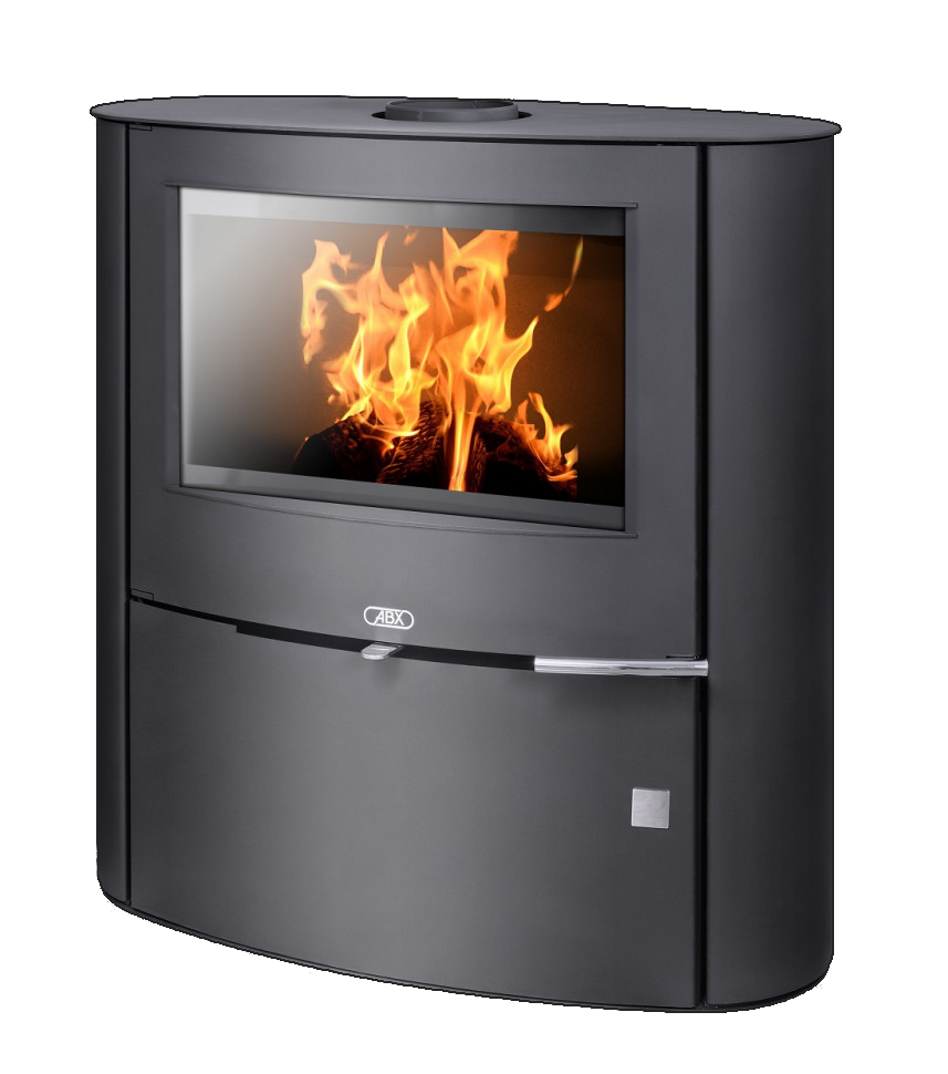 abx_omaha_chernaya_stal Кафельная печь-камин ABX Omaha цвет черная сталь
