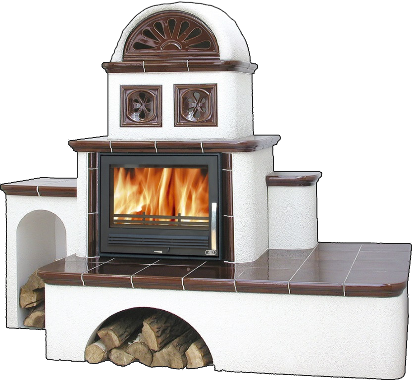 abx_oxford_korichnevaya Кафельная печь-камин ABX Oxford цвет коричневый