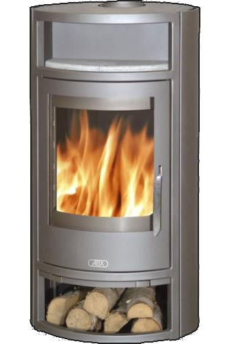 Кафельная печь-камин ABX Polar 6 цвет серая сталь