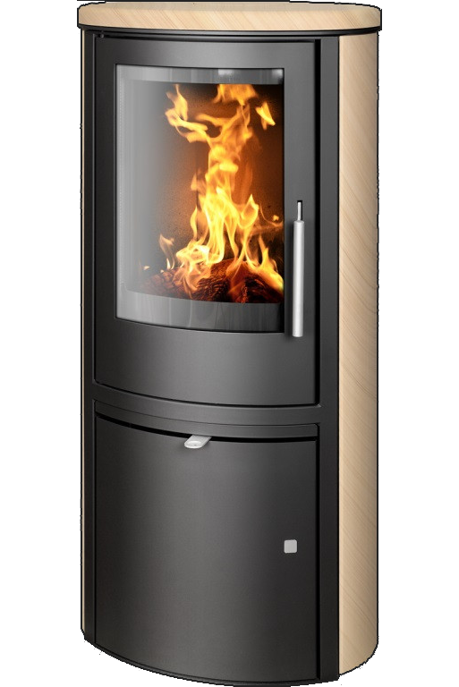 Кафельная печь-камин ABX Reno panorama цвет бразильский песчаник