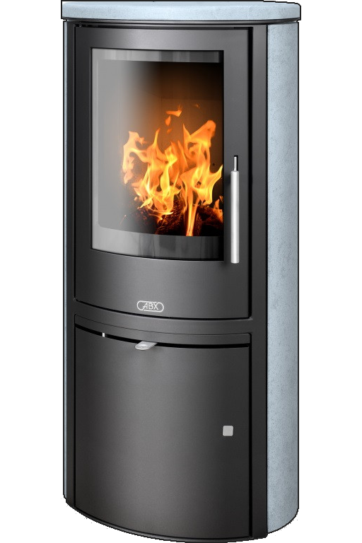 Кафельная печь-камин ABX Reno panorama цвет талькохлорит