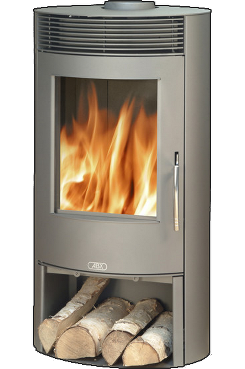 Кафельная печь-камин ABX Tartu 5 цвет серая сталь