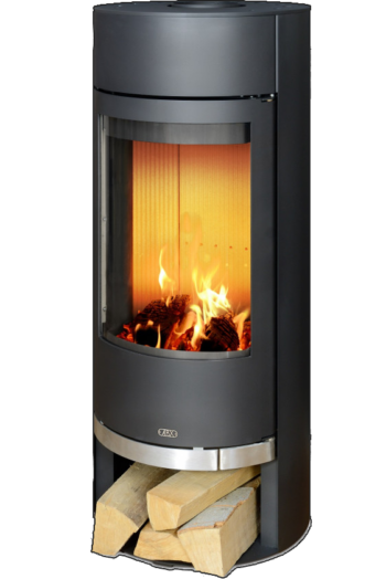 Кафельная печь-камин Vigo цвет черная сталь