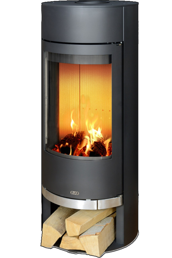Кафельная печь-камин Vigo цвет черная сталь