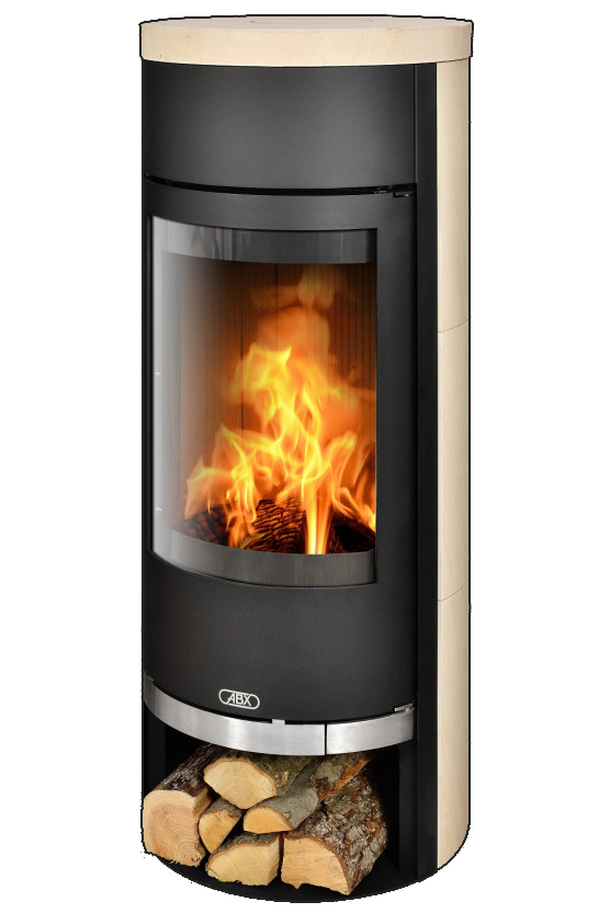 Кафельная печь-камин Vigo цвет мокка крем